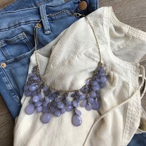 Blue jewels statement necklace